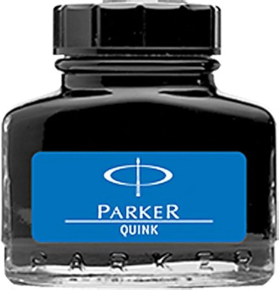 Parker Vector Metallix Chrome Trim Fountain Pen (Fine Nib) | Blue Body Color with Quink Ink Bottle | Novel Gifts for Professionals| Ideal for Corporate Use