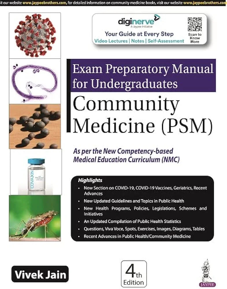 Exam Preparatory Manual for Undergraduates: Community Medicine (PSM) by Vivek Jain 4th edition