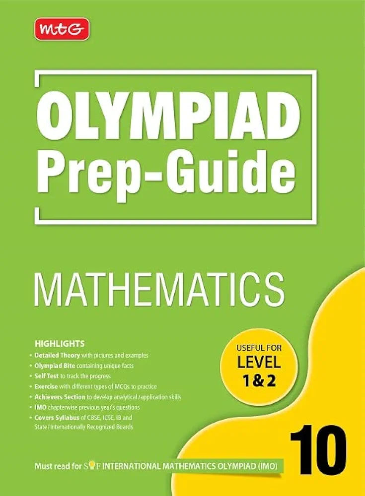 MTG OLYMPIAD PREP GUIDE MATHEMATICS LEVEL 1 N 2 CLASS 10