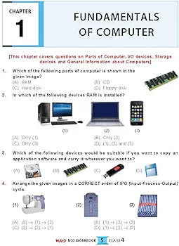 MTG National Cyber Olympiad (NCO) Workbook for Class 4 - Quick Recap, MCQs, Previous Years Solved Paper and Achievers Section - SOF NCO Olympiad Preparation Books For 2023-2024 Exam