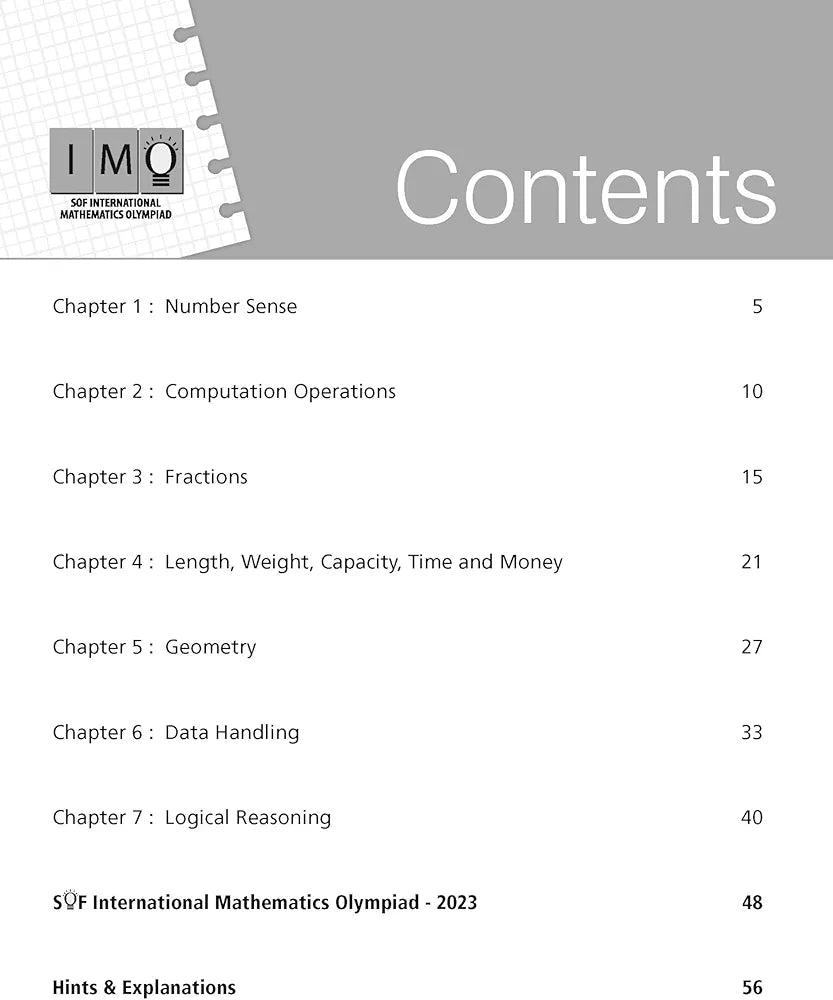 MTG International Mathematics Olympiad (IMO) Workbook for Class 3 - MCQs, Previous Years Solved Paper and Achievers Section - SOF Olympiad Preparation Books For 2024-2025 Exam