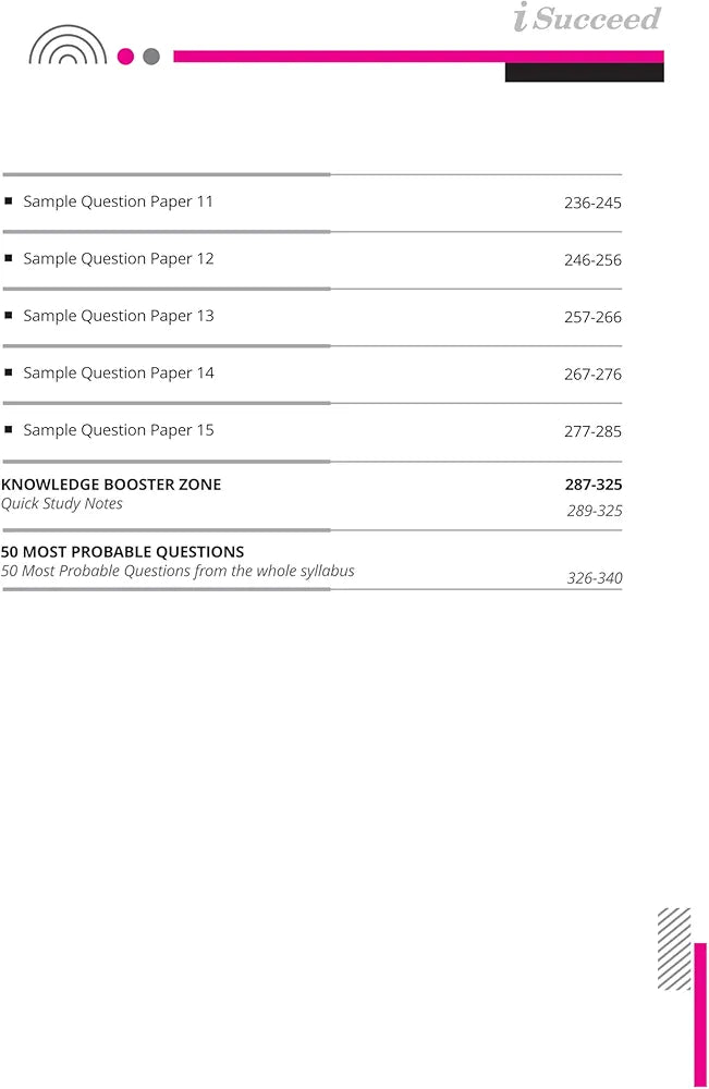 Arihant i Succeed 15 Sample Question Papers for Accountancy Class 12th | As per latest CBSE Sample Paper issued on 5 Sept. 2024 | 50% CBQs in each paper | Detailed Answers | Fully Solved Latest CBSE Sample Paper For Exam 2025