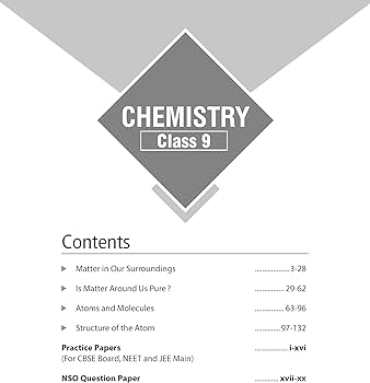 MTG Foundation Course Class 9 Chemistry Book For IIT JEE, NEET, NSO Olympiad, NTSE, NVS, KVPY & Boards Exam | Based on NCERT Latest Pattern 2024-25