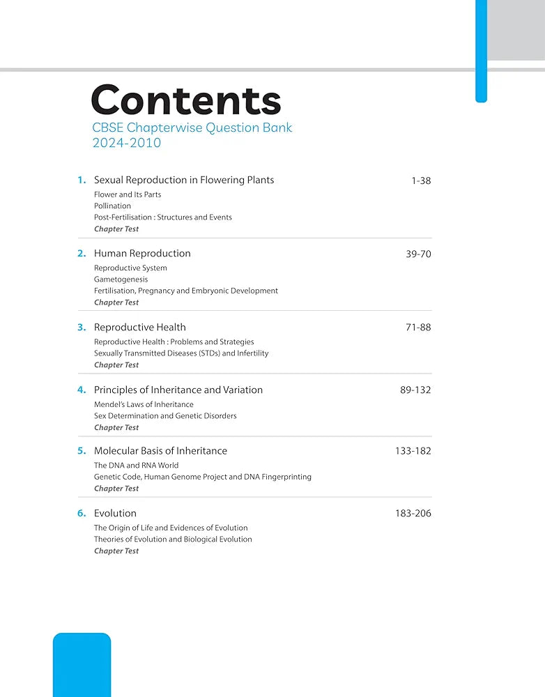 Arihant CBSE Chapterwise Question Bank | Biology | (2024-2010) With Solutions For Biology Class 12th | Previous Year Questions (PYQ) | As Per The Latest CBSE Syllabus (2024-25) | All Main | Compt & Sample Papers upto 2024 | Key Ideas, Concept Enhancer, Co
