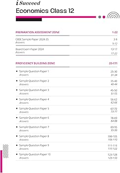 Arihant i Succeed 15 Sample Question Papers for Economics Class 12th | As per latest CBSE Sample Paper issued on 5 Sept. 2024 | 50% CBQs in each paper | Detailed Answers with Step Marking | Fully Solved Latest CBSE Sample Paper For Exam 2025