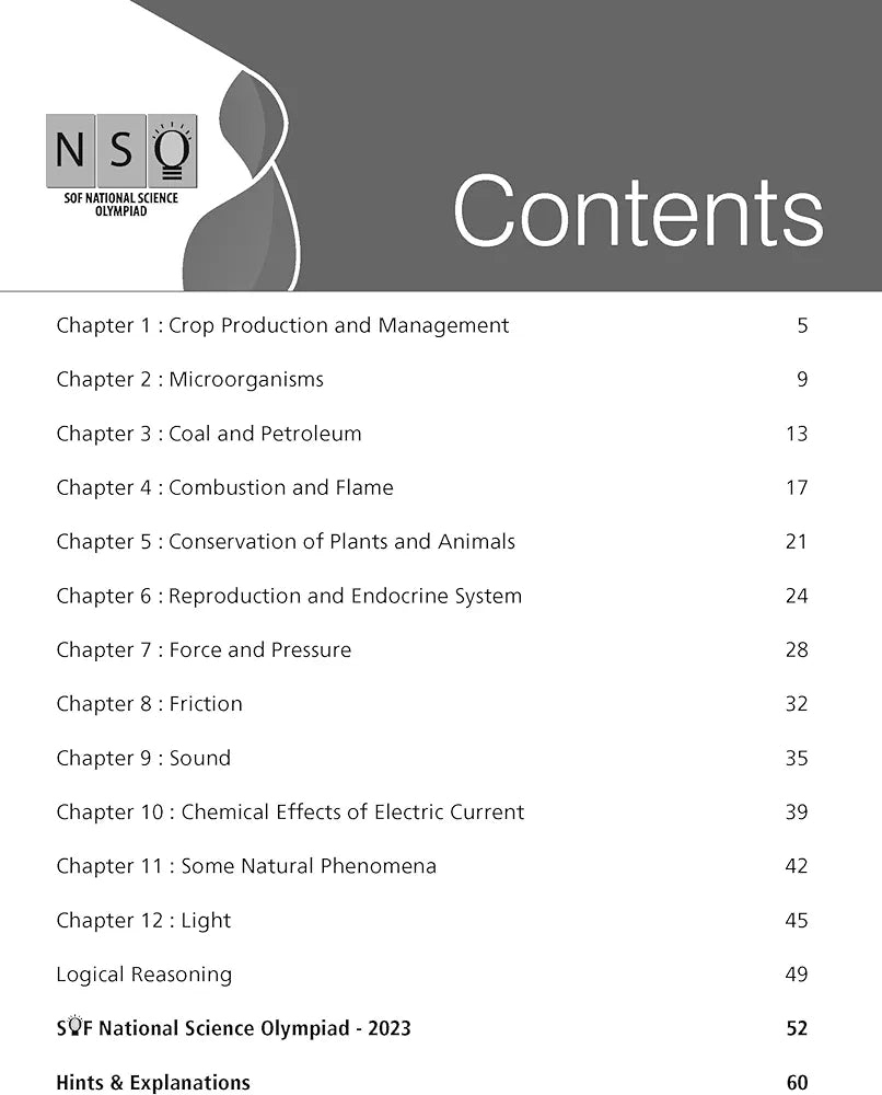 MTG National Science Olympiad (NSO) Workbook for Class 8 - Quick Recap, MCQs, Previous Years Solved Paper and Achievers Section - SOF Olympiad Preparation Books For 2024-2025 Exam