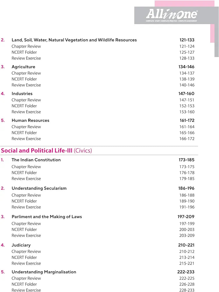 Arihant All In Social Science Class 8 Based On Latest NCERT For CBSE Exams 2025 | Mind map in each chapter | Clear & Concise Theory | Intext & Chapter Exercises | Sample Question Papers