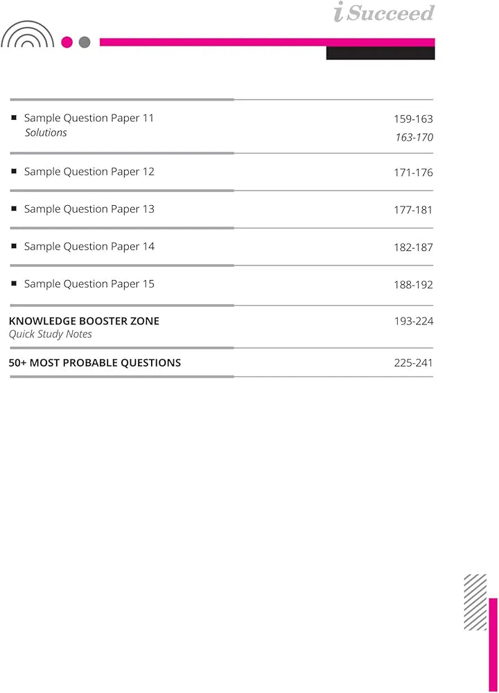 Arihant i Succeed 15 Sample Question Papers for Applied Mathematics Class 12th | As per latest CBSE Sample Paper issued on 5 Sept. 2024 | 50% CBQs in each paper | Detailed Answers with Step Marking | Fully Solved Latest CBSE Sample Paper For Exam 2025