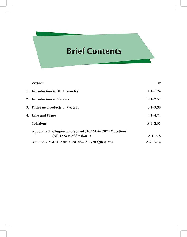 JEE (Advanced) Vectors and 3D Geometry with Free Online Assessments and Digital Content 2023