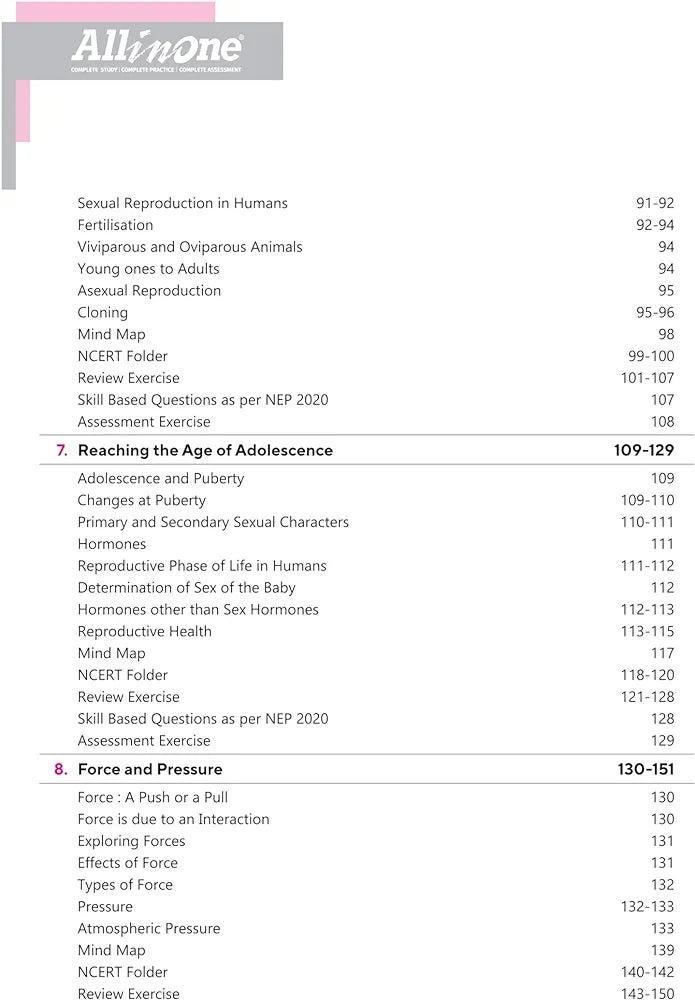 Arihant All In Science Class 8 Based On Latest NCERT For CBSE Exams 2025 | Mind map in each chapter | Clear & Concise Theory | Intext & Chapter Exercises | Sample Question Papers