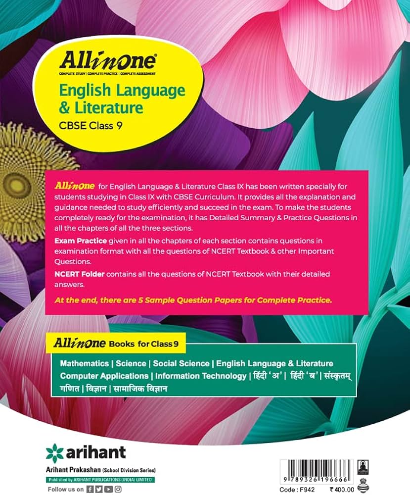 CBSE All In One English Language & Literature Class 9 2022-23 Edition (As per latest CBSE Syllabus issued on 21 April 2022) (Old Edition)