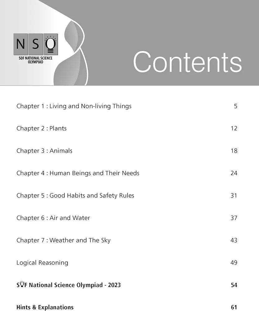 MTG National Science Olympiad (NSO) Workbook for Class 1 - Quick Recap, MCQs, Previous Years Solved Paper and Achievers Section - SOF Olympiad Preparation Books For 2024-2025 Exam