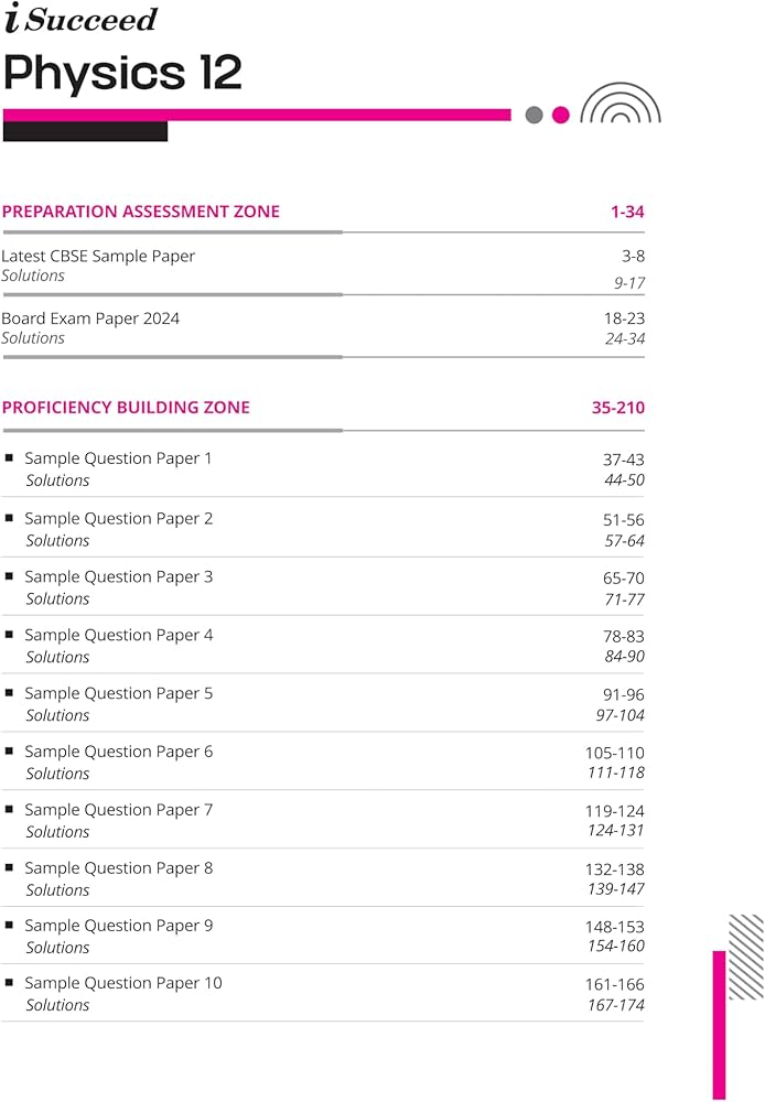 Arihant i Succeed 15 Sample Question Papers for Physics Class 12th | As per latest CBSE Sample Paper issued on 5 Sept. 2024 | 50% CBQs in each paper | Detailed Answers with Step Marking | Fully Solved Latest CBSE Sample Paper For Exam 2025