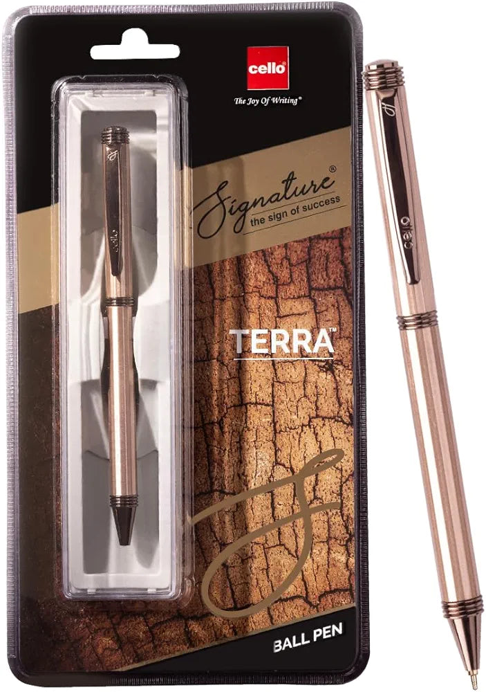 Visit the Cello Signature Store
4.2 4.2 out of 5 stars (80)
Cello Signature Terra Ball Pen|Blue Ink|1 Ball Pen|Trendy Executive Body Colour|Premium Metal Pens for Office Use| Stylish Gifts for Men & Women|Best Diwali Gift|Corporate Gifting