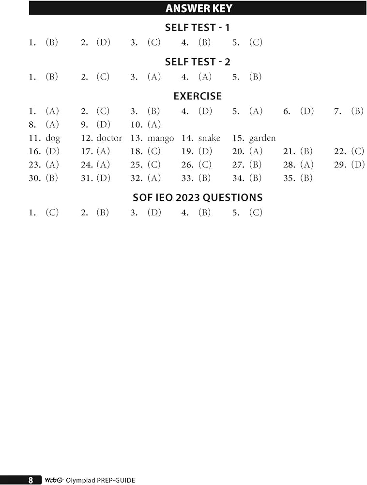 MTG Olympiad Prep-Guide Class 2 English (IEO) - Detailed Theory, Self Test with IEO Topicwise Previous Year Question Paper For SOF 2024-25 Exam