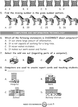 MTG International Computer Science Olympiad (ICSO) Workbook for Class 1 - Quick Recap, MCQs, Previous Years Solved Paper and Achievers Section - SOF ICSO Olympiad Preparation Books For 2024-2025 Exam