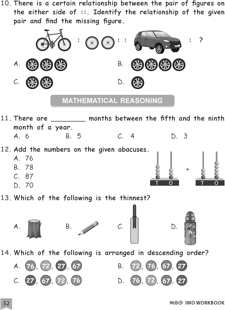 MTG International Mathematics Olympiad (IMO) Workbook for Class 1 - MCQs, Previous Years Solved Paper and Achievers Section - SOF Olympiad Preparation Books For 2024-2025 Exam
28 March 2024 k