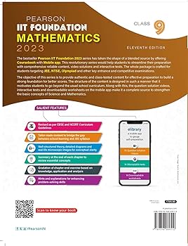 Pearson IIT Foundation-Mathematics Class 9, for JEE, NTSE, Olympiad| Revised CBSE and NCERT'23|Free access to e-library for Self Preparation - Fifth Edition 2023