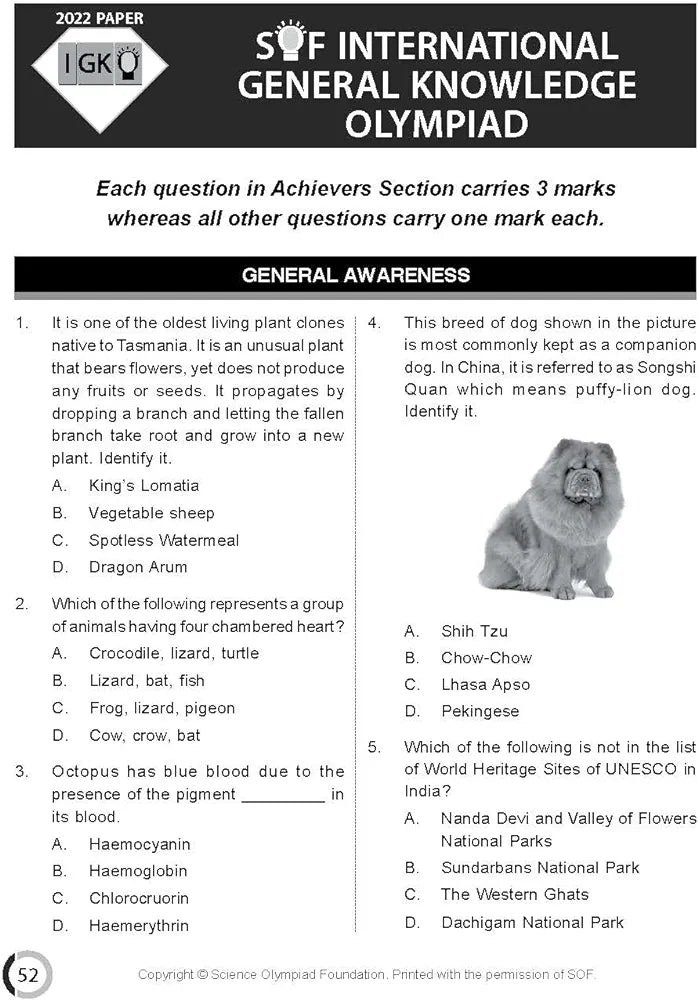 MTG International General Knowledge Olympiad (IGKO) Workbook for Class 10 - MCQs & Achievers Section - SOF IGKO Olympiad Preparation Books For 2023-2024 Exam