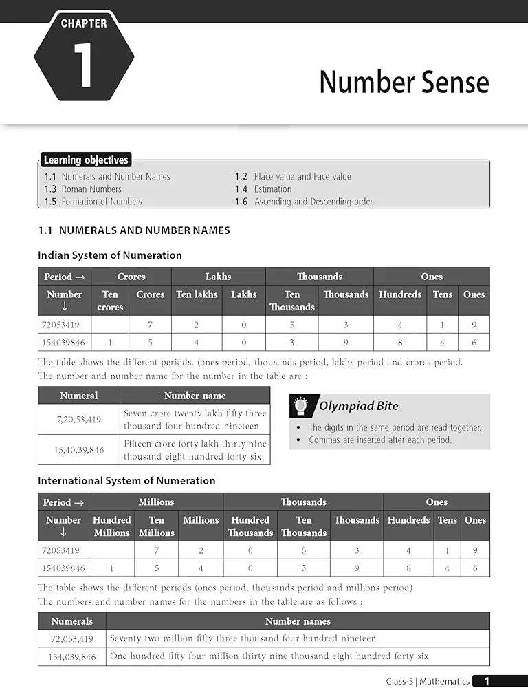 MTG Olympiad Prep-Guide Class 5 Mathematics (IMO) - Detailed Theory, Self Test with IMO Chapterwise Previous Year Question Paper For SOF 2024-25 Exam