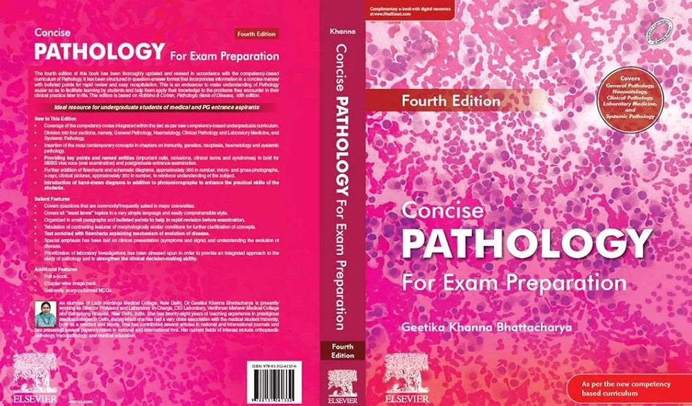 Concise Pathology for Exam Preparation by Geetika Khanna Bhattacharya 4th edition