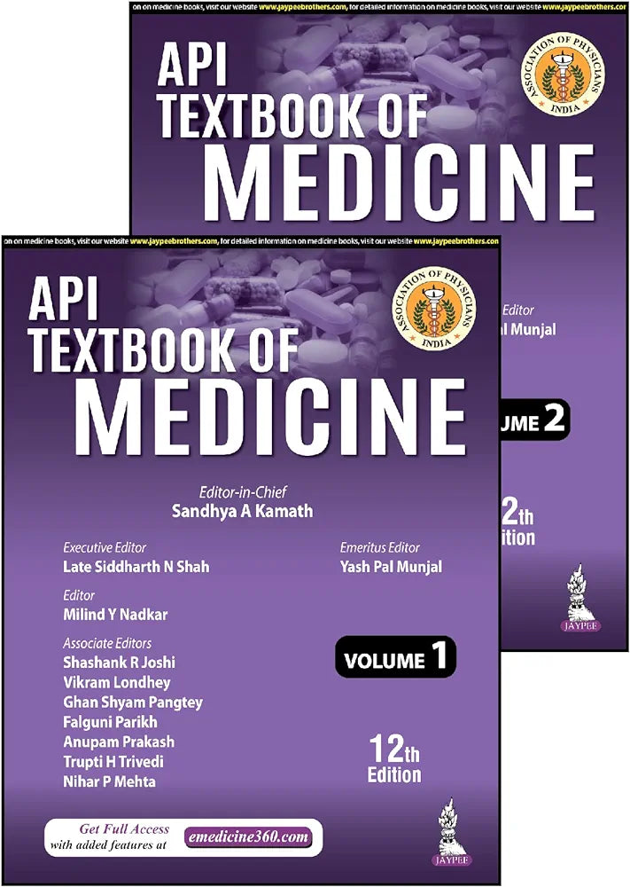 API Textbook of Medicine (2 Volumes) by Sandhya A Kamath 12th Edition