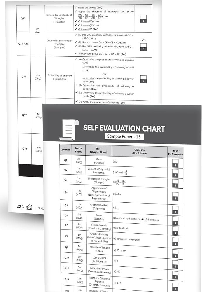 EDUCART MATHEMATICS (STANDARD) SAMPLE PAPERS PAST YEAR PAPER S2018- 2023