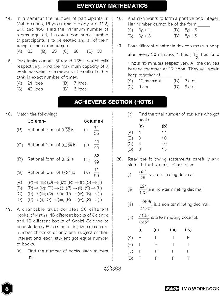 MTG International Mathematics Olympiad (IMO) Workbook for Class 10 - MCQs, Previous Years Solved Paper and Achievers Section - SOF Olympiad Preparation Books For 2023-2024 Exam MAHABIR SINGH
