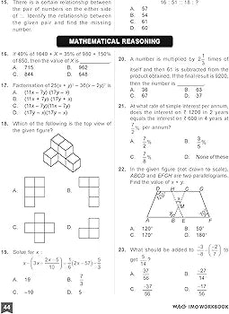 MTG International Mathematics Olympiad (IMO) Workbook for Class 8 - MCQs, Previous Years Solved Paper and Achievers Section - SOF Olympiad Preparation Books For 2024-2025 Exam