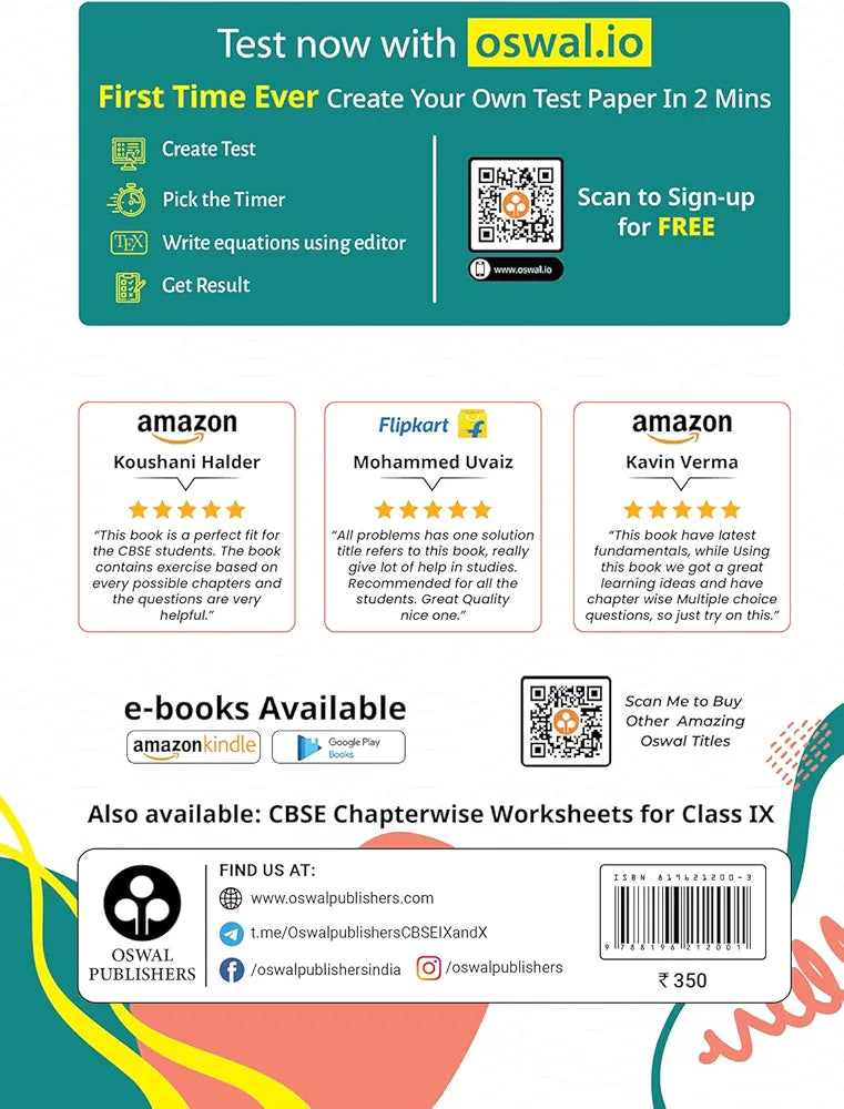Oswal - Gurukul Social Science Most Likely CBSE Question Bank for Class 9 Exam 2024 - Chapterwise & Categorywise, New Paper Pattern (MCQs, Case, Assertion & Reasoning, NCERT Questions)