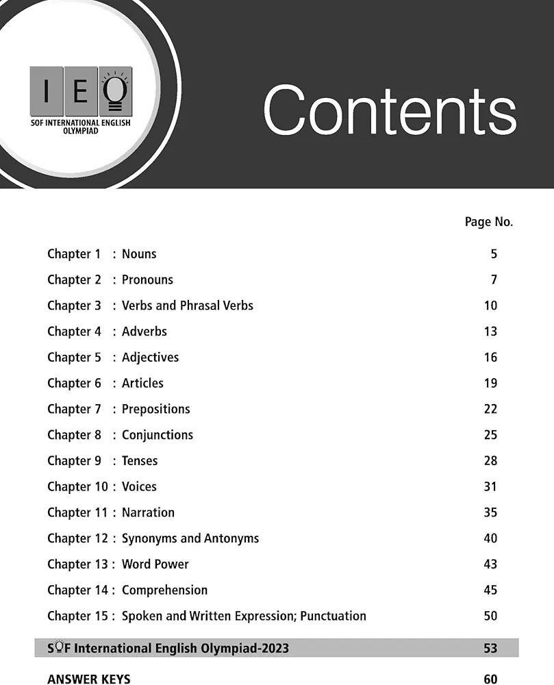 MTG International English Olympiad (IEO) Workbook for Class 6 - MCQs, Previous Years Solved Paper and Achievers Section - SOF Olympiad Preparation Books For 2024-2025 Exam