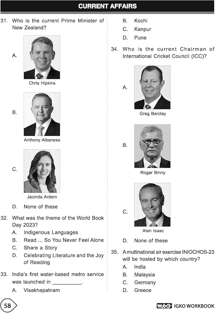 MTG International General Knowledge Olympiad (IGKO) Workbook for Class 8 - MCQs & Achievers Section - SOF IGKO Olympiad Preparation Books For 2024-2025 Exam