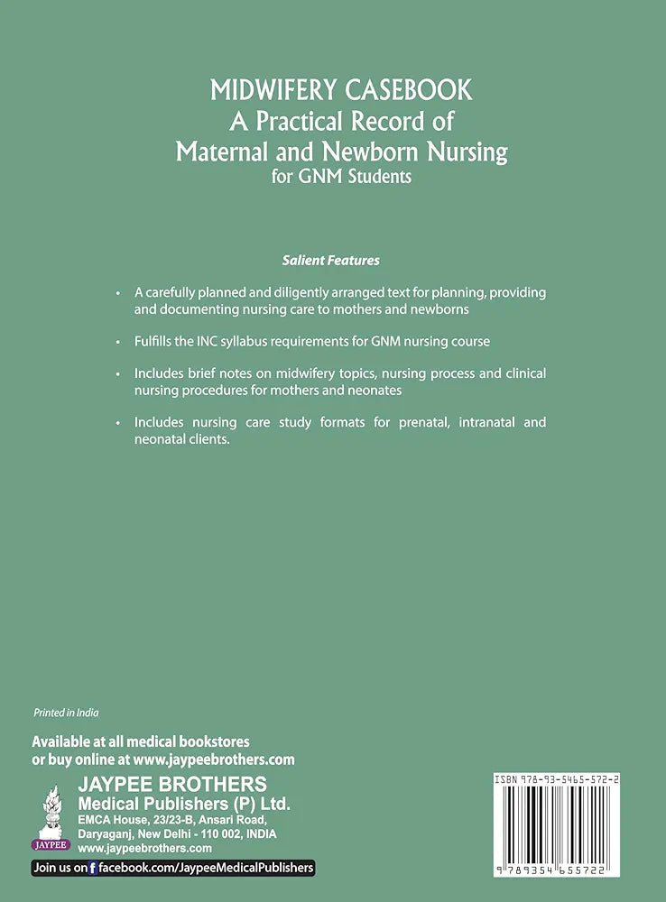 Midwifery Casebook: A Practical Record of Maternal and Newborn Nursing for GNM Students by Annamma Jacob 5th edition