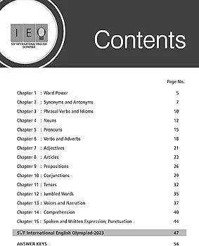 MTG International English Olympiad (IEO) Workbook for Class 5 - MCQs, Previous Years Solved Paper and Achievers Section - SOF Olympiad Preparation Books For 2024-2025 Exam