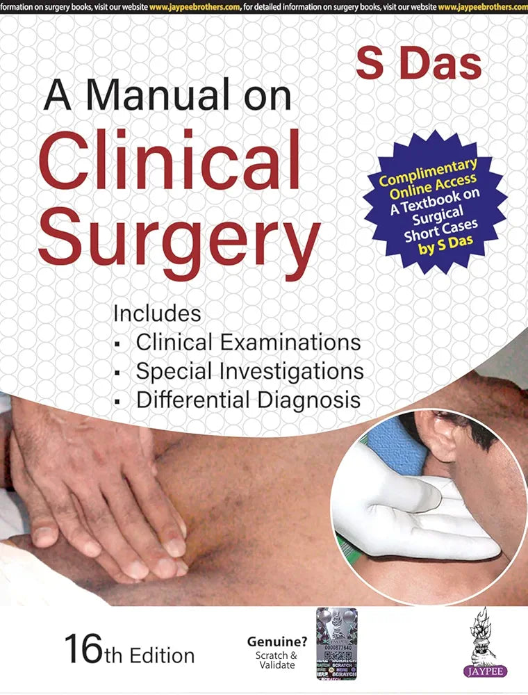 A Manual on Clinical Surgery By S Das 16th edition