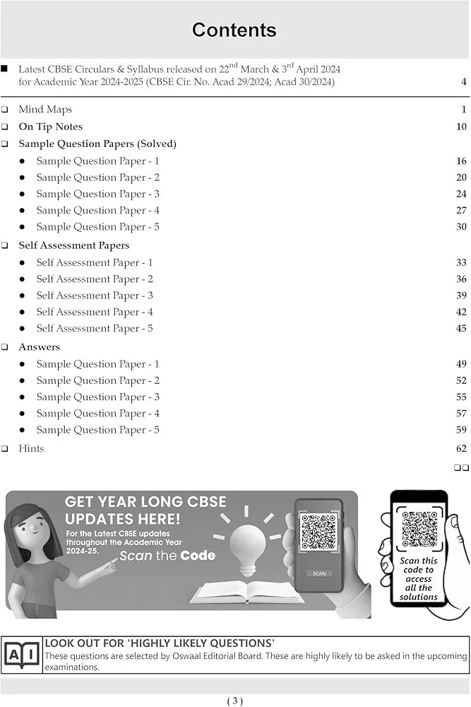 OSWAALBOOKS CBSE 10 SAMPLE QUESTION PAPERS CLASS 9 COMPUTER APPLICATIONS