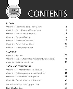 MTG International Social Studies Olympiad (ISSO) Workbook for Class 8 - Chapterwise MCQs, Previous Years Solved Paper & Achievers Section - ISSO Olympiad Books For 2024-2025 Exam