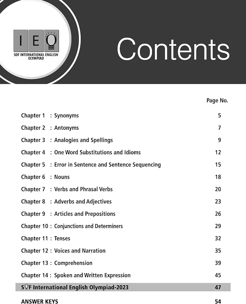 MTG International English Olympiad (IEO) Workbook for Class 10 - MCQs, Previous Years Solved Paper and Achievers Section - SOF Olympiad Preparation Books For 2024-2025 Exam