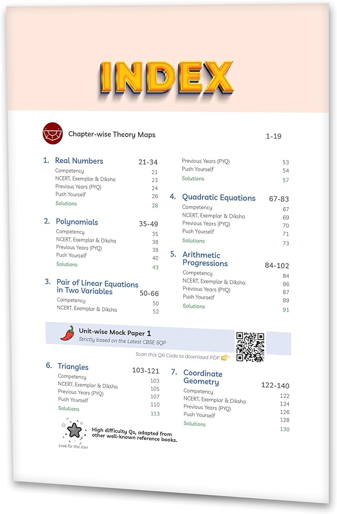 EDUCART ONE SHOT QUESTION BANK CBSE CLASS 10 MATHEMATICS STANDARD CHAPTER WISE 2024-25