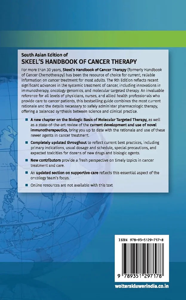 Skeels Handbook Of Cancer Therapy South Asian Edition by Samir N.Khleif 9th edition