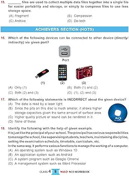MTG National Cyber Olympiad (NCO) Workbook for Class 4 - Quick Recap, MCQs, Previous Years Solved Paper and Achievers Section - SOF NCO Olympiad Preparation Books For 2023-2024 Exam