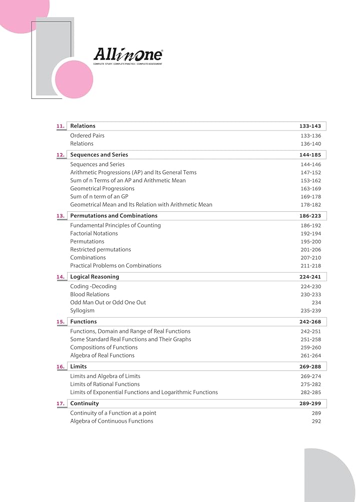 Arihant All In One Applied Mathematics Class 11 For CBSE Exams 2025 | Simplified NCERT Theory | NCERT & Other Question | Including MCQs Based | Board Question | Sample Question Paper