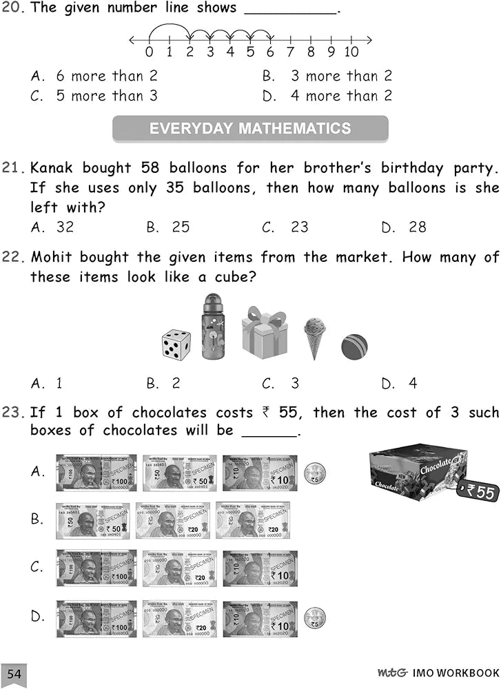 MTG International Mathematics Olympiad (IMO) Workbook for Class 1 - MCQs, Previous Years Solved Paper and Achievers Section - SOF Olympiad Preparation Books For 2024-2025 Exam
28 March 2024 k