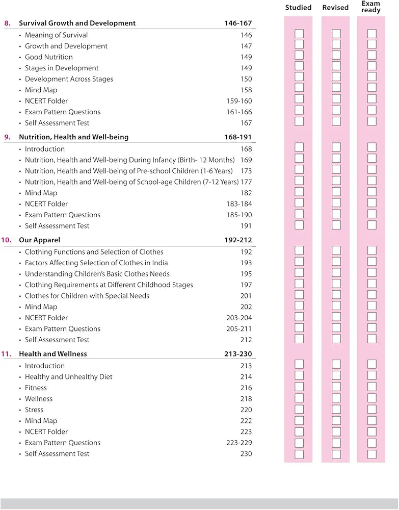 Arihant All in One Home Science Class 11 for CBSE Exams 2025-26 | Revised Edition as per latest syllabus | Simplified Theory, All Types of Exam Pattern Questions, CBQs, MCQs, A-R, Case Based, Sample Question Papers, Mind Maps, & Project Work