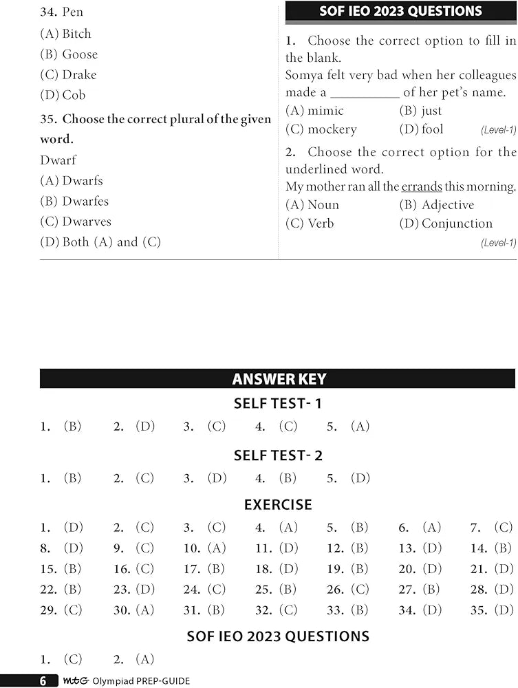 MTG Olympiad Prep-Guide Class 4 English (IEO) - Detailed Theory, Self Test with IEO Topicwise Previous Year Question Paper For SOF 2024-25 Exam