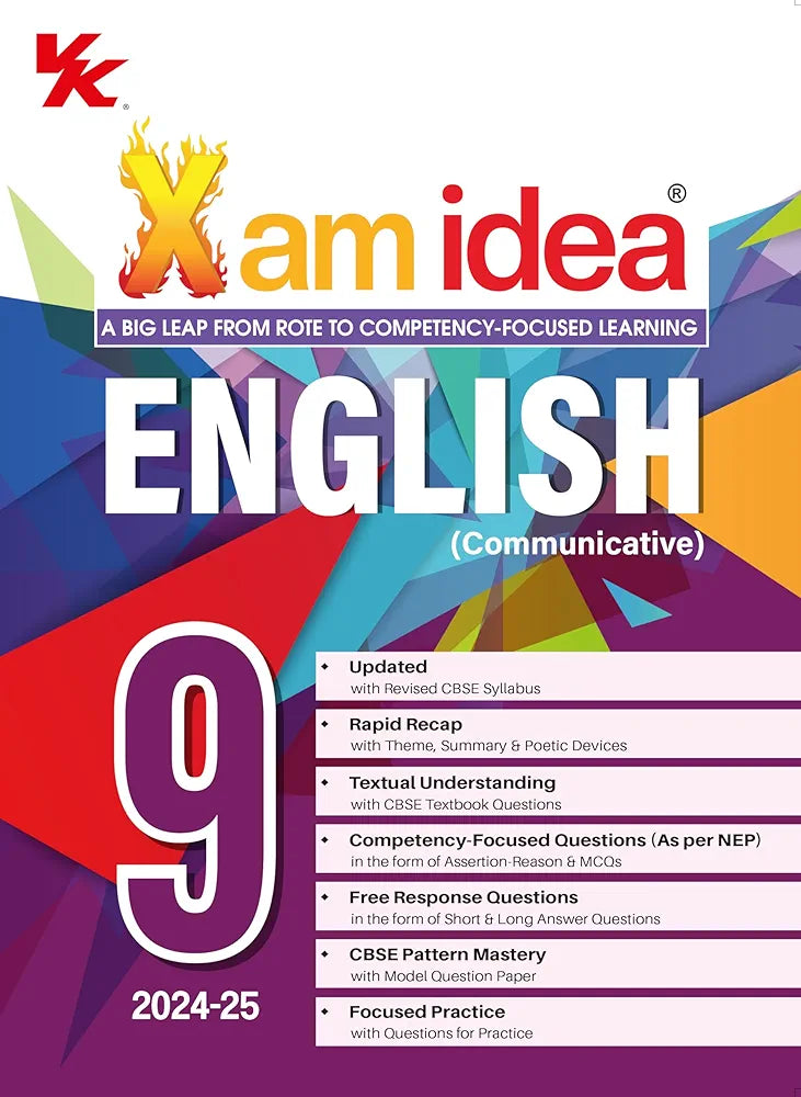 Xam idea English (Communicative) Class 9 Book | CBSE Board | Chapterwise Question Bank | Based on Revised CBSE Syllabus | NCERT Questions Included | 2024-25 Exam