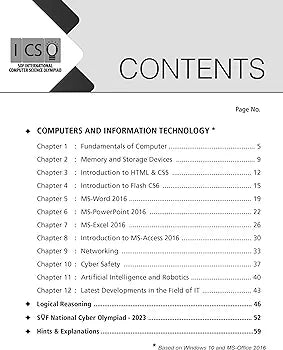 MTG International Computer Science Olympiad (ICSO) Workbook for Class 8 - Quick Recap, MCQs, Previous Years Solved Paper and Achievers Section - SOF ICSO Olympiad Preparation Books For 2024-2025 Exam