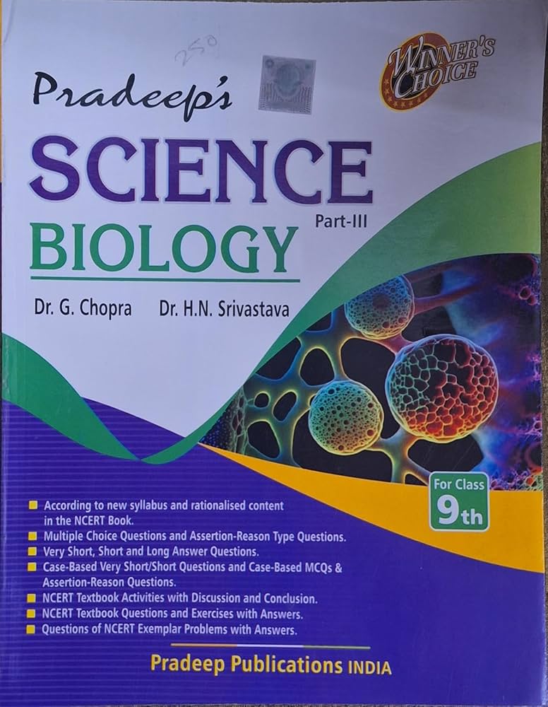 Pradeep's Science Part - III Biology for Class 9 - Latest Edition with New Updated Contents 2024-25 CBSE Exams (Original Copy with Hologam Sticker)