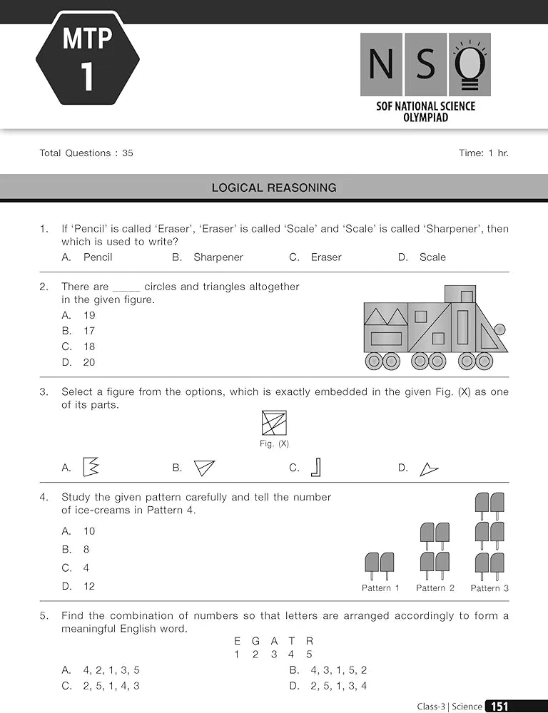 MTG Olympiad Prep-Guide Class 3 Science (NSO) - Detailed Theory, Self Test with NSO Chapterwise Previous Year Question Paper For SOF 2024-25 Exam
28 March 20