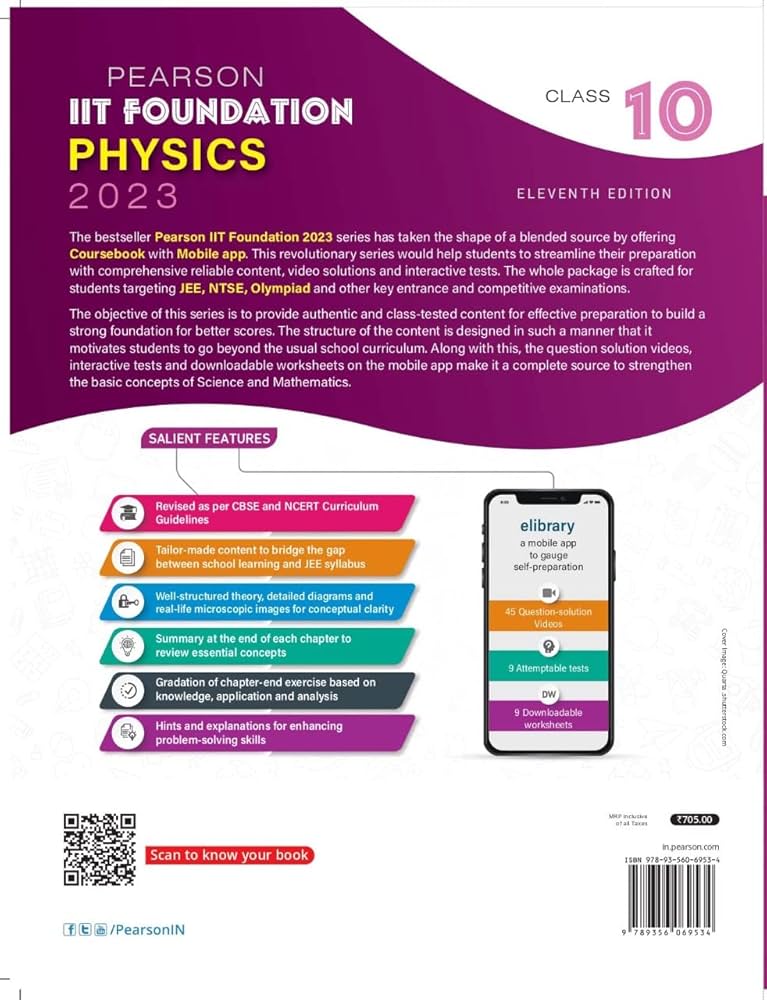 PEARSON IIT FOUNDATION PHYSICS 2023 CLASS 10